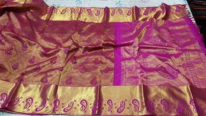Pink & Gold Silk Saree