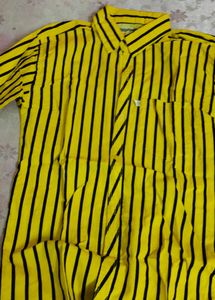 Yellow &amp; Black Striped Shirt