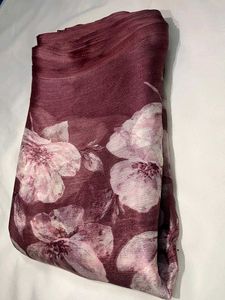 Burgundy Floral Saree