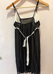 Elegant Black &amp; White Slip Dress