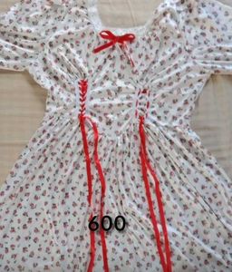 Floral Mini Dress with Bows