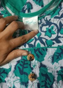 Floral Print Green Dress