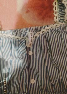 Striped Puff Sleeve Top