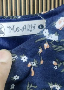 Beautiful Women Blue Printed Dress