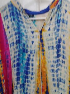 tie die women flared kurta