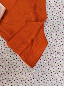 white and orange suit set