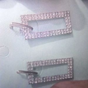 Sparkling Rectangle Earrings