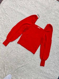 Red H&amp;M Long Sleeve Top