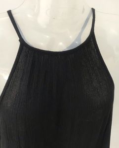 Divided Black Tank Top