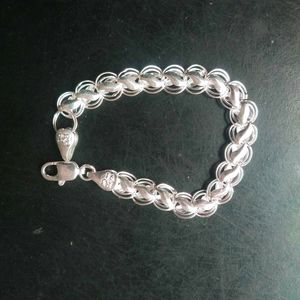 Pure Silver R3-91 Double Link Chain Bracelet