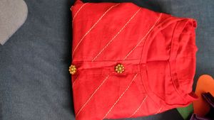 Beautiful Tomato Color Red Kurti