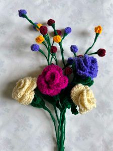 Crochet Flower Bouquet Rose