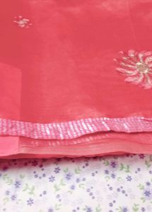Peach Saree with Blouse Piece