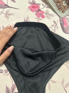 Black High-Waisted Swim Bottoms