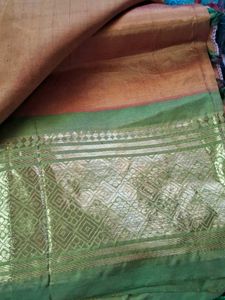 Silk Saree with Green Border