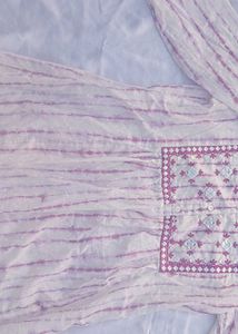 Striped Embroidered Tunic Top