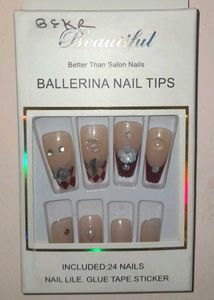 Ballerina Nail Tips - 12 Nails