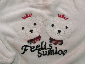 Cute Bear Embroidered Sweatshirt