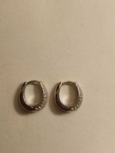 Sparkling Silver Hoop Earrings