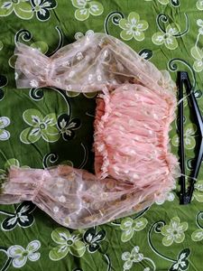 Pink Daisy Mesh Top