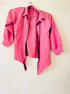 Pink Casual Jacket