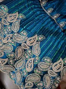 Sequin Lehenga Choli Set with jewelery