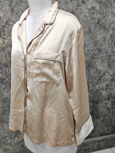 Silky Champagne Pajama Top