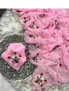 Elegant Lavender Floral Saree