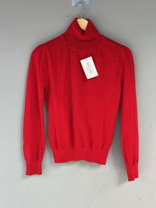 Red Turtleneck Long Sleeve Top