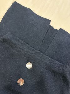 Chic black Button Front Skirt