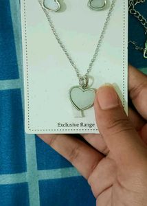 Heart Necklace &amp; Earring Set