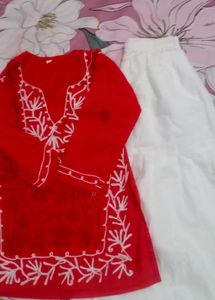 lucknowi chikenkari sharara set