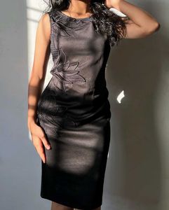 Black Floral Mini Dress
