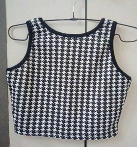 Houndstooth Crop Top