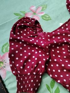 Red Bow + Polka Dot Dress Combo