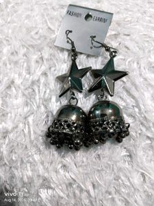 Star Jhumka Earrings
