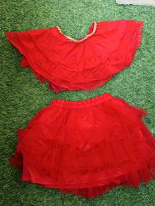 Red Skirt & Top Set