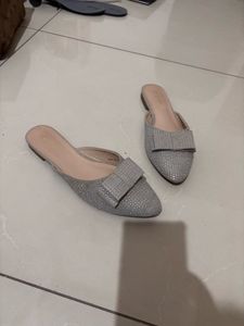 Beautiful Ethnic Silver Mules For Sale!