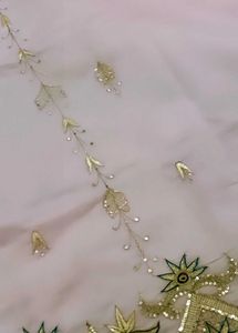 Pink Embroidered ethnic saree