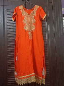 Cotton Sequence Embroidery Kurti