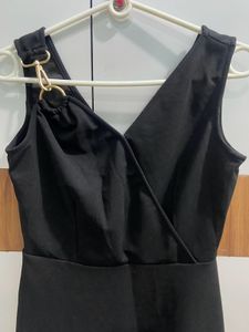 FabAlley Black A-line Dress