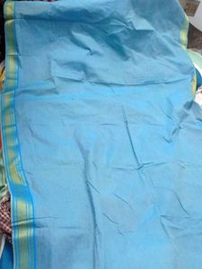 New Cotton Sky blue Colour Material (Unused)