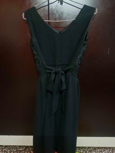 A-line Padded Lace Wrap Up Dress