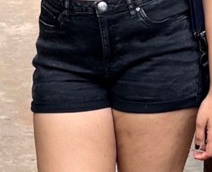 Acid Wash Denim Shorts