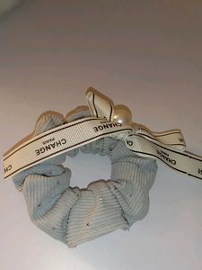 Gray  Scrunchie