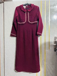 Burgundy Dress with Bolero