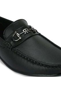 Black Buckle Loafers - Classic Style