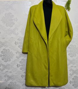 Chartreuse Wool Blend Coat