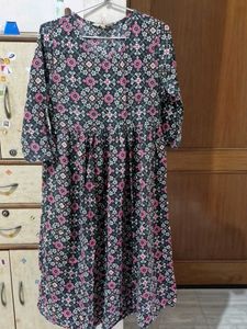 Anouk Printed BLACK kurta For Women