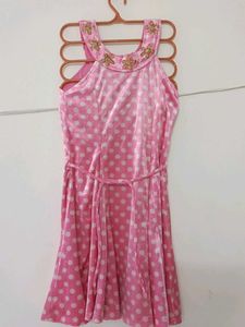 Pink Polka Dot Party Dress